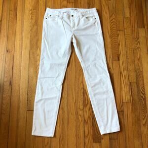 Vineyard Vines EUC Women's White Straight Leg Corduroy Pants Size 8